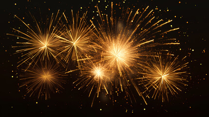 Naklejka premium Beautiful creative holiday background with fireworks and sparkles