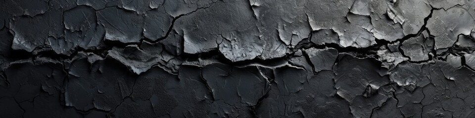 Dark charcoal cracked wall texture background
