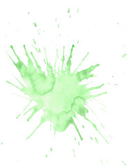 green paint splashes
