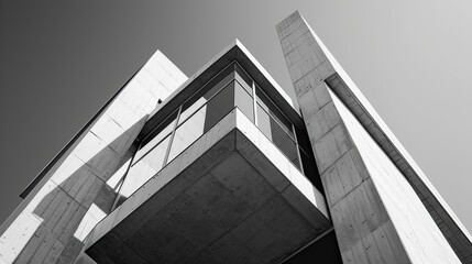 Fototapeta na wymiar Modern office building. Architectural details of modern building. Business background