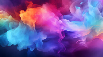 Fototapeta premium a dazzling explosion of color from colorful smoke, creates an abstract background that is alluring and full of dynamics.