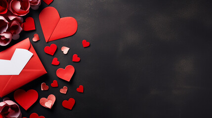 Happy valentine’s day celebration with hearts background . Love-filled Valentine's Background with Hearts