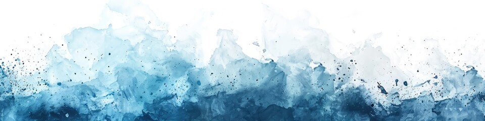 Abstract watercolor background with a combination of white and blue tones - obrazy, fototapety, plakaty
