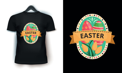 Vector easter day tshirt design easter day vintage tshirt design