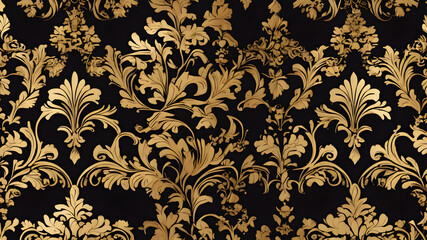 seamless pattern with golden flowers