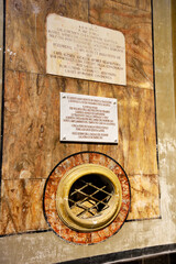 According to tradition, the apostle Saint Peter sat on this stone while passing through Salento Galatina Italy