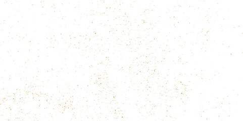 Luxury gold sparkle confetti glitter and zigzag ribbon falling down on transparent background.