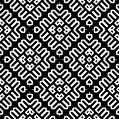 Fototapeta premium White background with black pattern. Seamless texture for fashion, textile design, on wall paper, wrapping paper, fabrics and home decor. Simple repeat pattern.