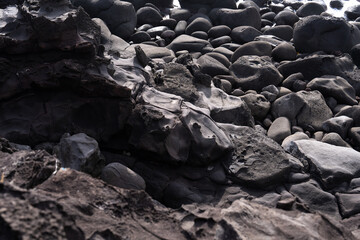 rocks on the beach in southern Jeju Island