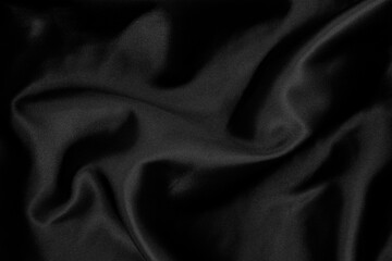 Black silk, black fabric texture background
