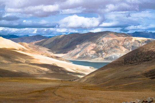 landscape with blue sky
