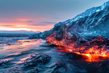 Fototapeta premium Ice and fire.