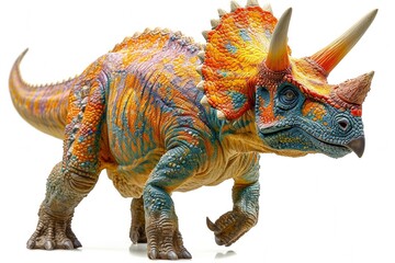 Prehistoric dinosaur - a giant, herbivorous creature resembling a triceratops, with thick armor for defense and strength.