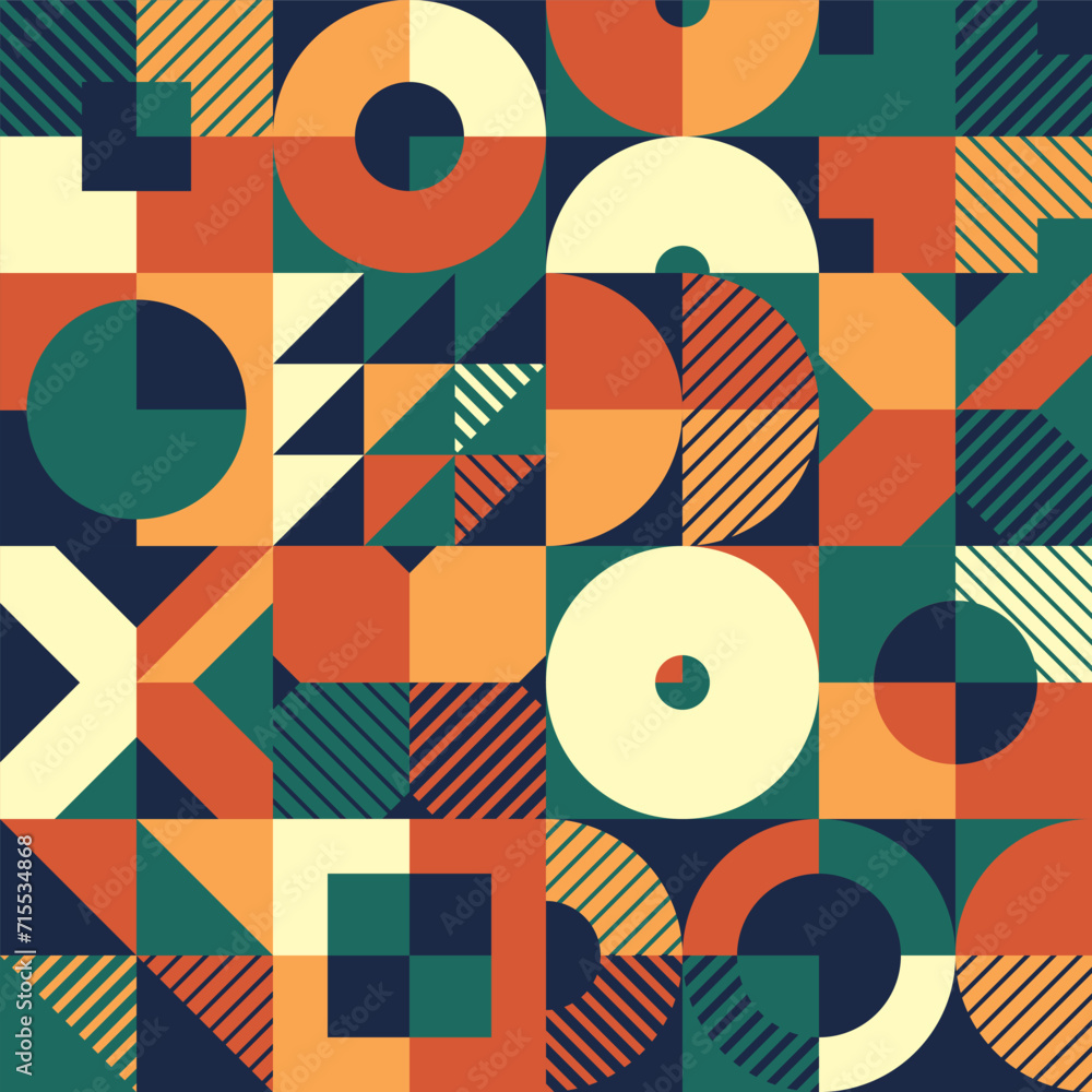 Poster seamless vector abstract background, geometric seamless pattern, tiling endless wallpaper with geome