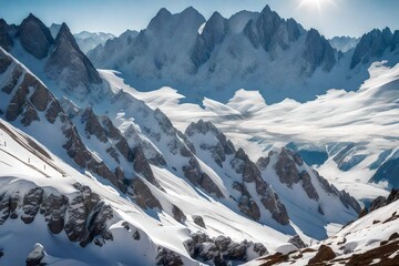 swiss mountains landscape  Generated Ai