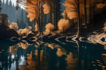 icicles on the roof of a house  Generated Ai