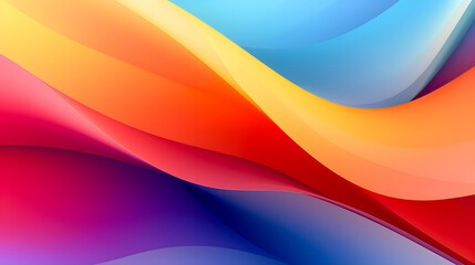Colorful waves stipes abstract neon wallpaper. 16:9 aspect ratio. Generative Ai