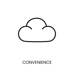 Convenience cloud line icon vector