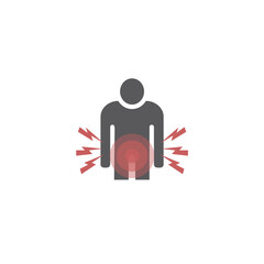 Prostatitis icon. Vector signs for web graphics