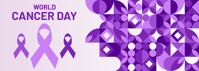 World Cancer Day card, February 4. Vector illustration