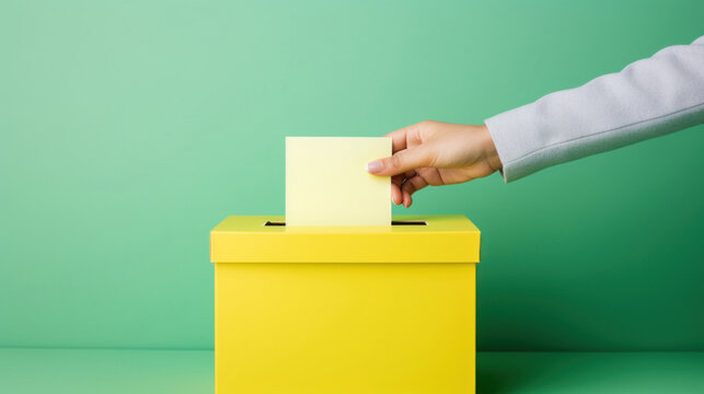 Yellow Voting Box Imágenes de