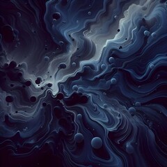 Fluid abstract background,  color indigo, art , behance.
