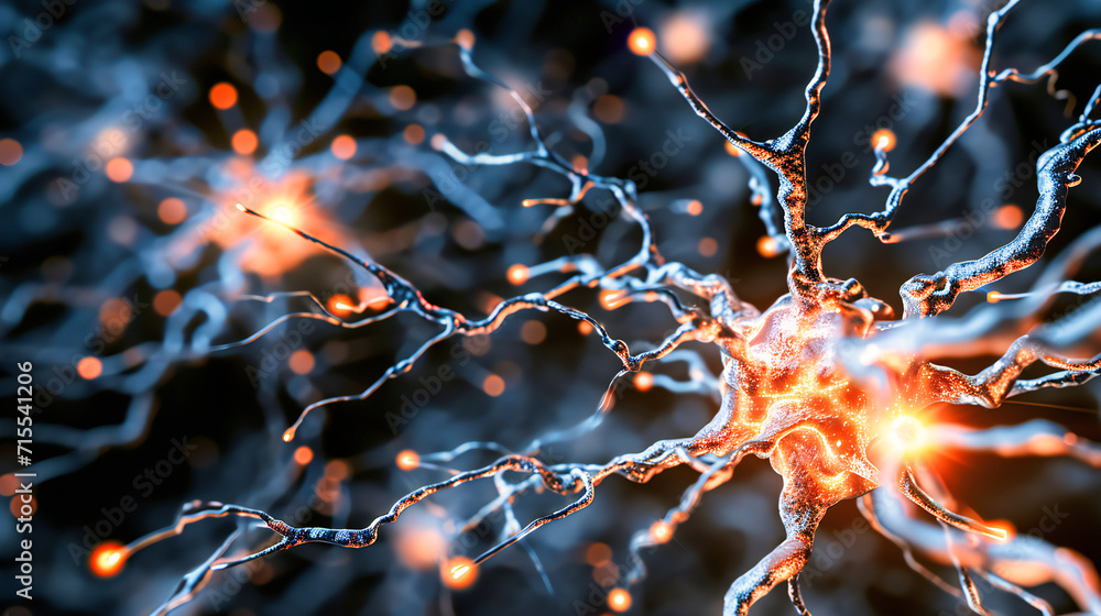 Poster neural network concept: illustration representing a neural network, symbolizing the complexity of th