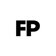 Letter F and P, FP logo design template. Minimal monogram initial based logotype.