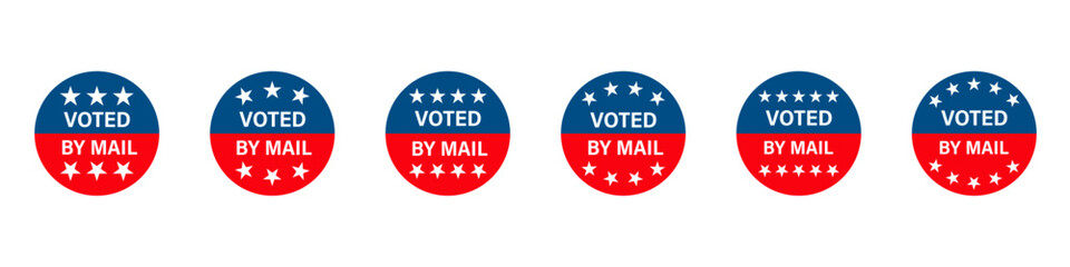 Vote election icon. USA vote, election sticker. Voting US political icon