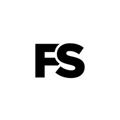 Letter F and S, FS logo design template. Minimal monogram initial based logotype.