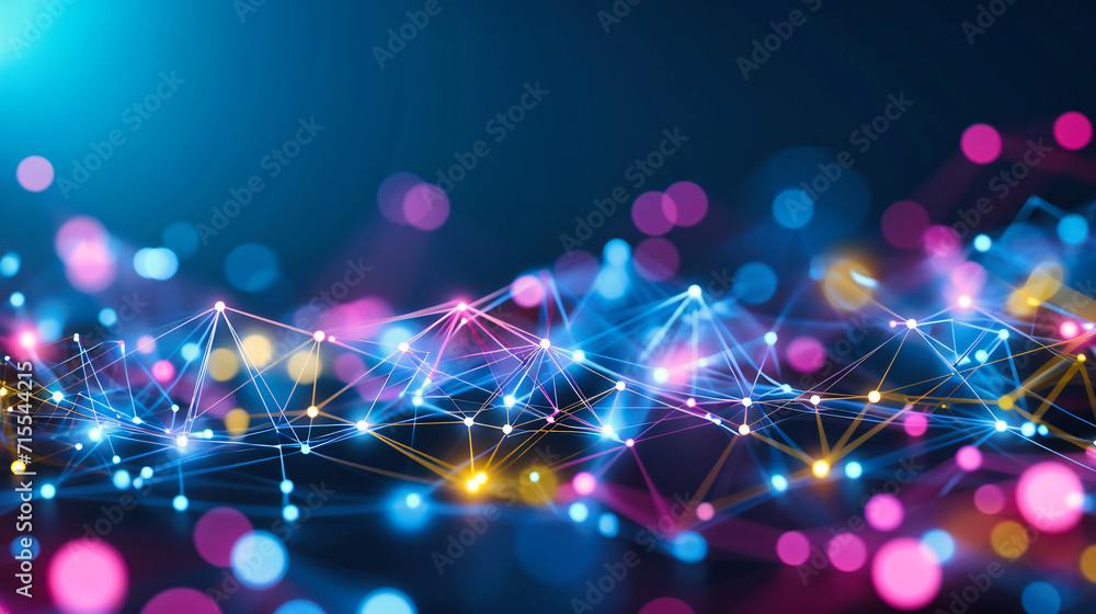 Poster abstract network structure: a visually striking representation of an abstract network structure, sym