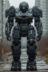 Naklejka premium military robot science fiction