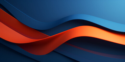 Blue and orange wavses abstract wallpaper background