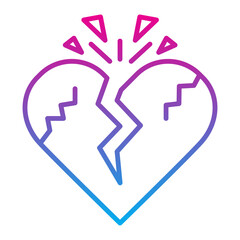 Obraz premium Broken Heart Icon 