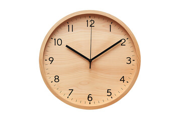 Time concept with wooden clock isolated on a Transparent background. Generative AI