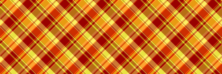 London plaid pattern check, honey vector tartan background. Back to school seamless fabric texture textile in orange and red colors.