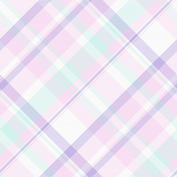 Comfort background fabric tartan, club check vector pattern. Relax textile plaid texture seamless in light and white colors.