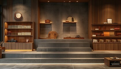 Obraz na płótnie Canvas Retail Excellence, Capture a podium concept tailored for retail environments, AI GENERATIVE