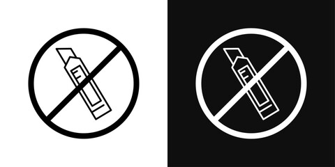 Do not cut icon set. vector illustration