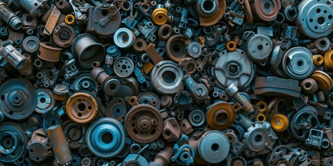 The Evolution And Importance Of Auto Spare Parts For Vehicles. Сoncept The Role Of Ai In Healthcare, Benefits Of Meditation, Tips For Effective Time Management, Impact Of Social Media On Society - obrazy, fototapety, plakaty