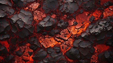 An intricately detailed volcano rock texture, offering a unique and textured backdrop for various design projects - Generative AI - obrazy, fototapety, plakaty
