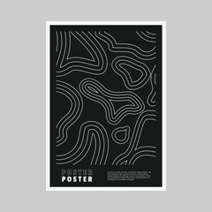 Black smooth pattern poster vector monochrome concept