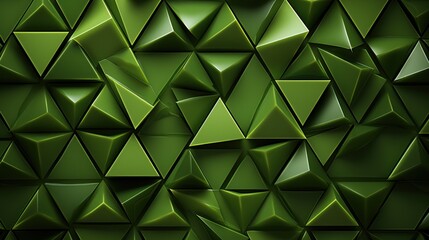 Fototapeta na wymiar Seamless green geometric triangle patterned UHD wallpaper
