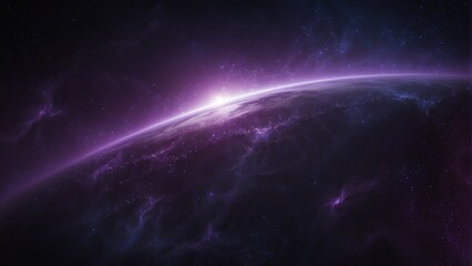 Space background abstract with purple light digital materials, technology concept from Generative AI - obrazy, fototapety, plakaty