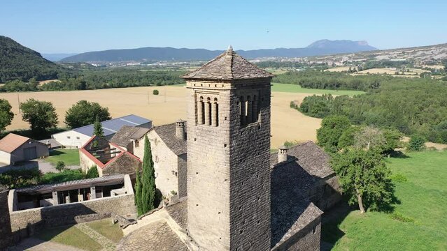 View of Saint Peter's church - Route of Serralbo Churches, Huesca province, Aragon, Spain