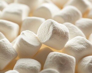 Fototapeta na wymiar Soft And Soothing: Captivating Closeup Of A Fluffy White Marshmallow