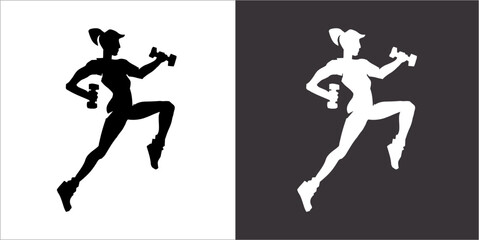 IIlustration Vector graphics of FitnessSilhouette icon