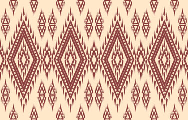 Ethnic abstract ikat art. Aztec ornament print. geometric ethnic pattern seamless  color oriental.  Design for background ,curtain, carpet, wallpaper, clothing, wrapping, Batik, vector illustration.