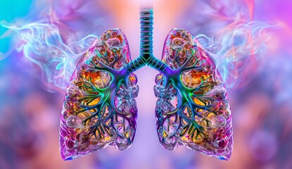 Photo human internal organ with lungs