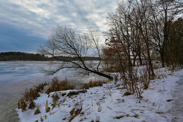 winter landscape with river